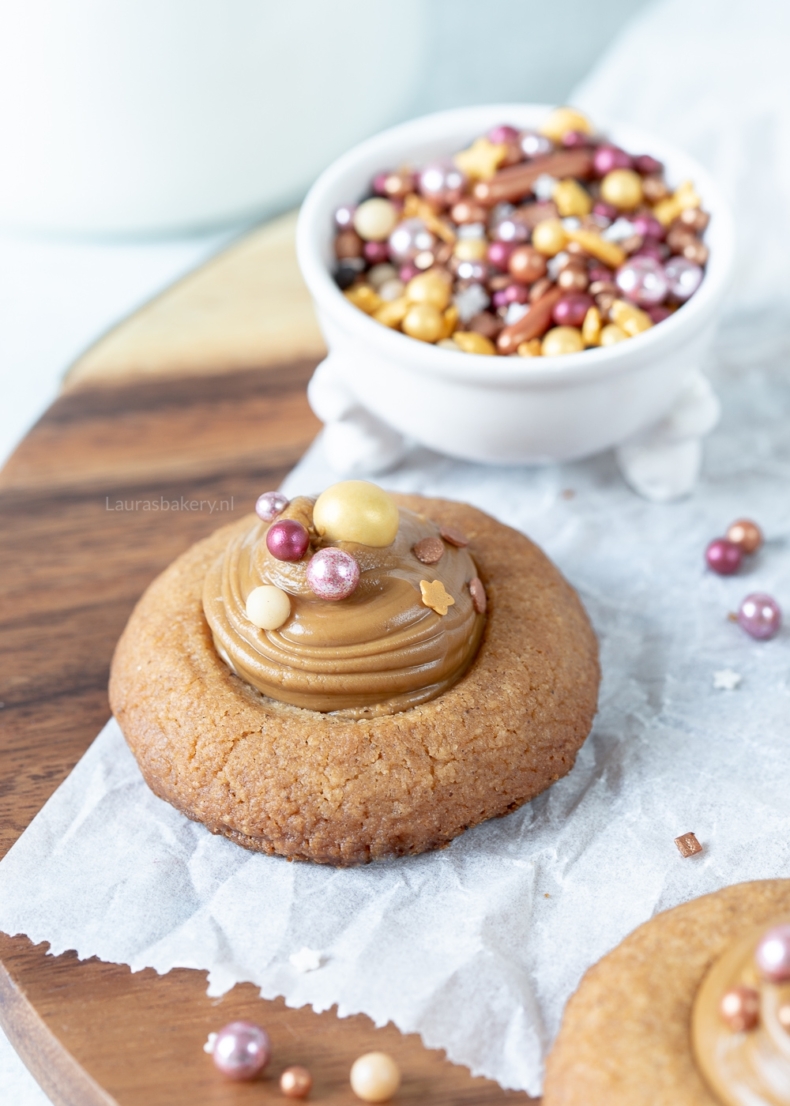 Speculoos thumbprint cookies