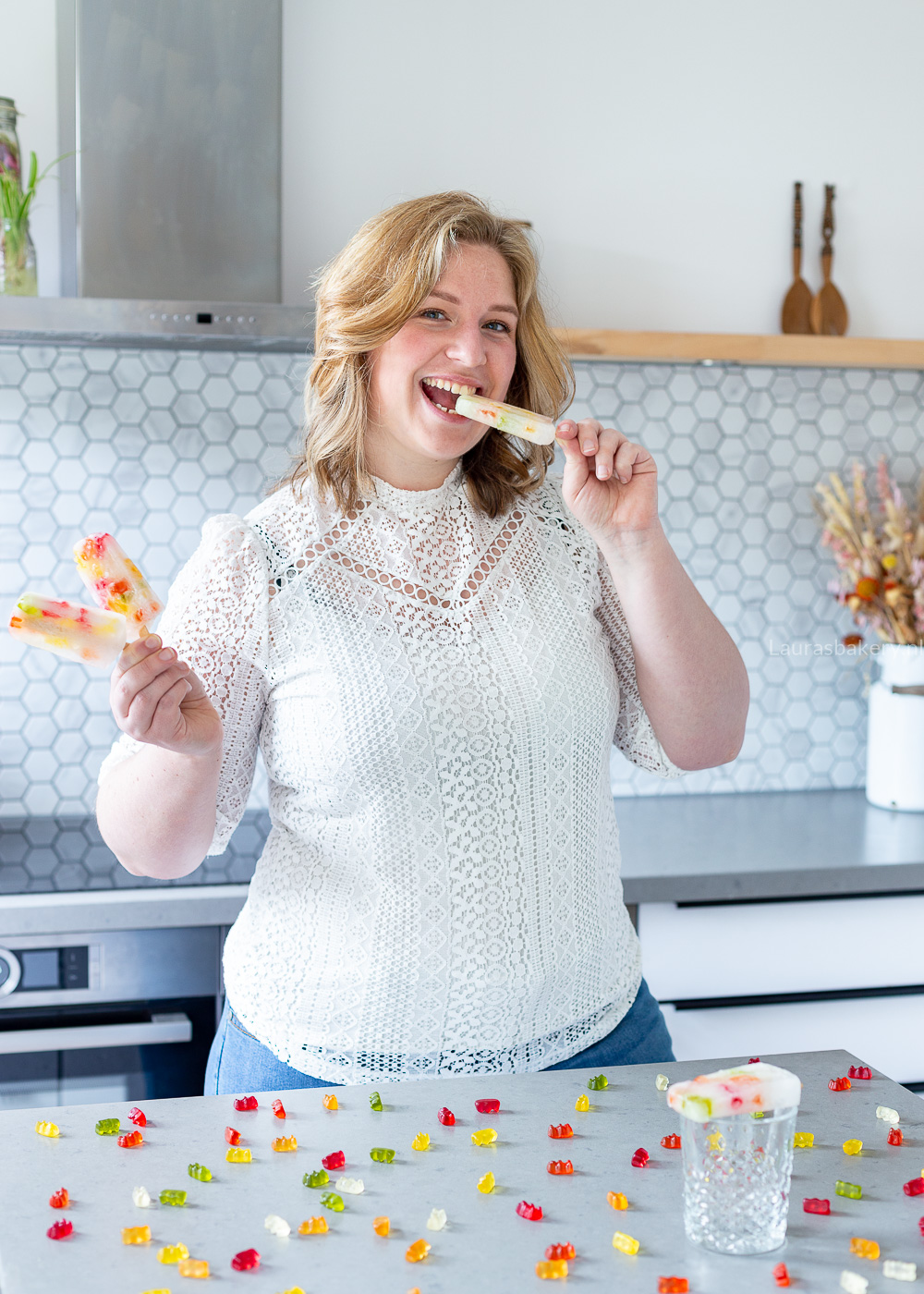 Laura's Bakery gummie beer ijsjes Het Kinderbakboek