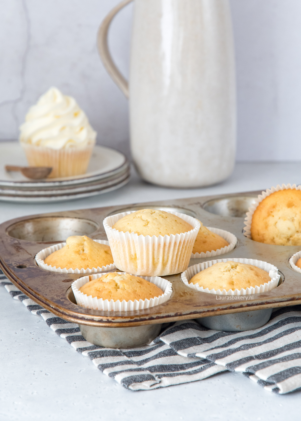 Verrijking twintig mout Basisrecept vanille cupcakes - Laura's Bakery