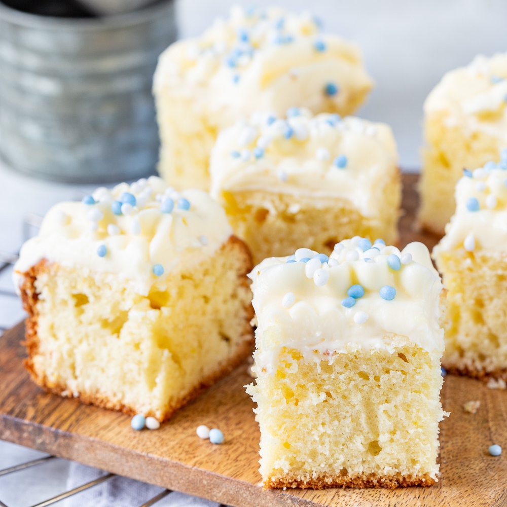 Geboorte citroencake met muisjes