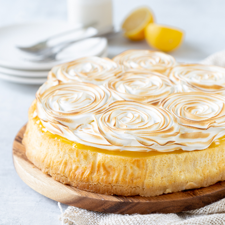 Lemon meringue boterkoek cheesecake