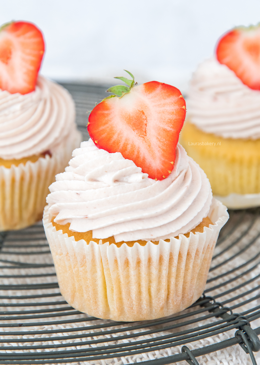 aardbeien cupcakes