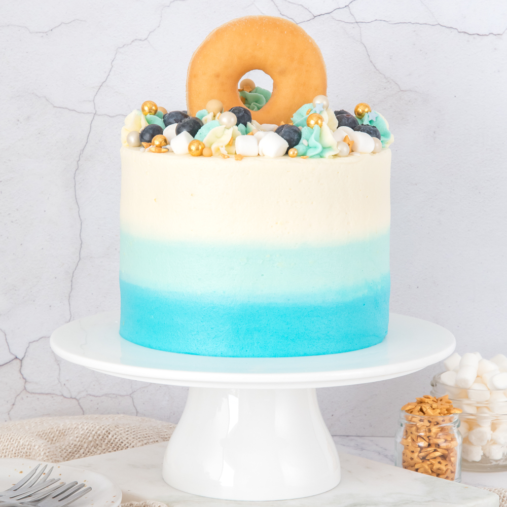 BLUEBERRY-LEMON BABYSHOWER TAART bakken