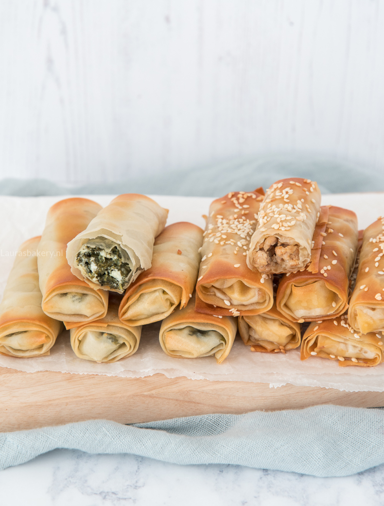 Het Borrelhapjes Bakboek - Het verschil tussen bladerdeeg en filodeeg - filodeeghapjes