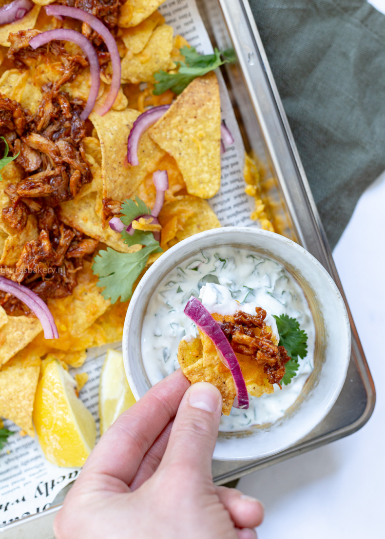 Welke saus serveer je bij je nacho's?