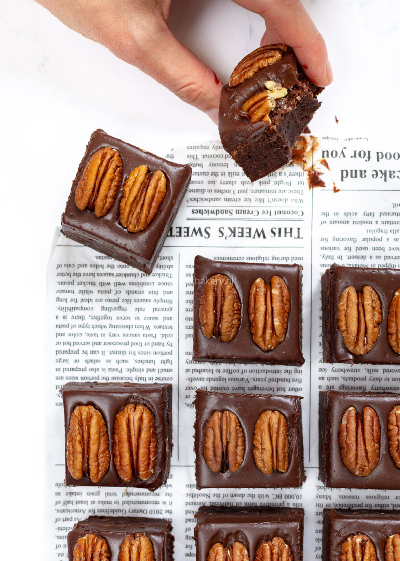 Pecanbrownies met koffielikeur ganache (2)