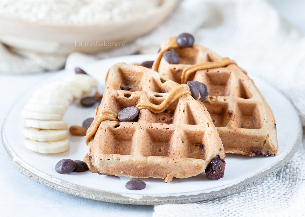 Pindakaas havermoutwafels met chocolate chips (3)