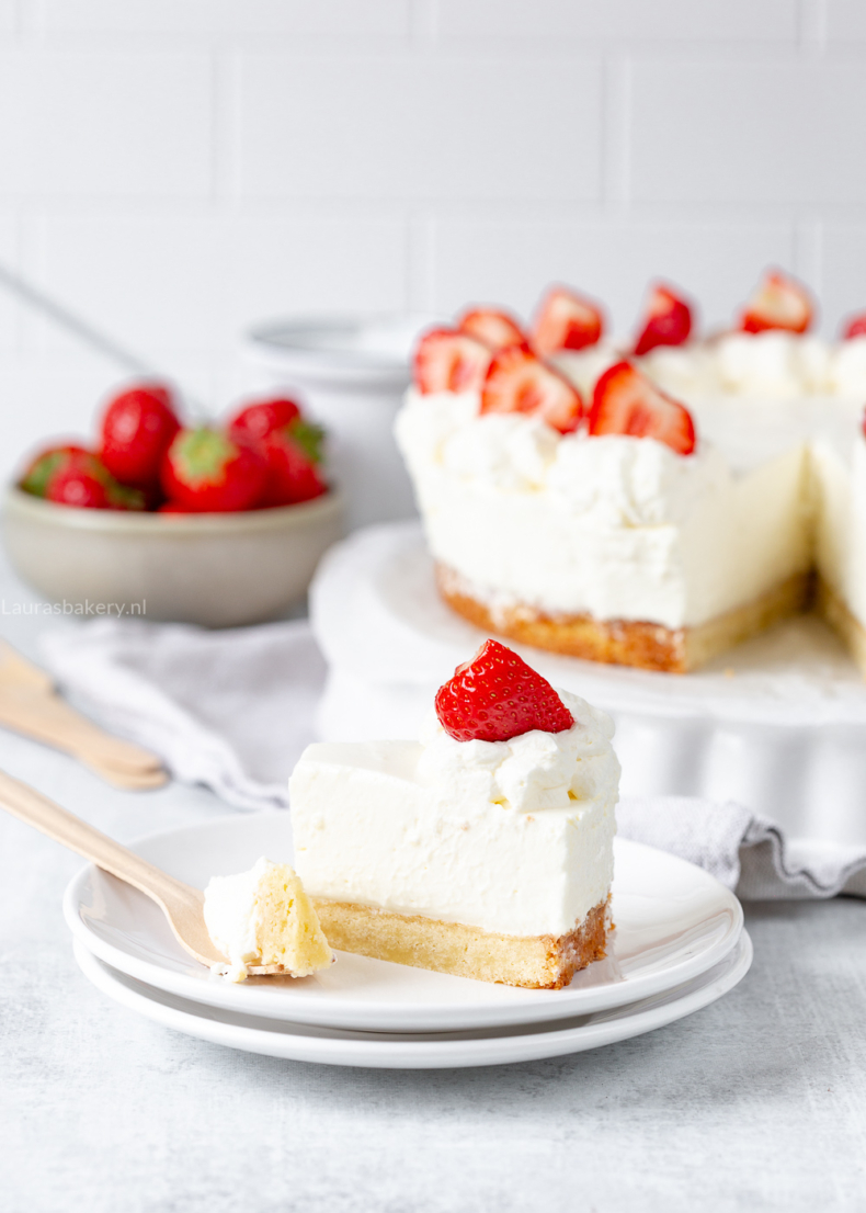 Citroen kwarktaart met boterkoekbodem