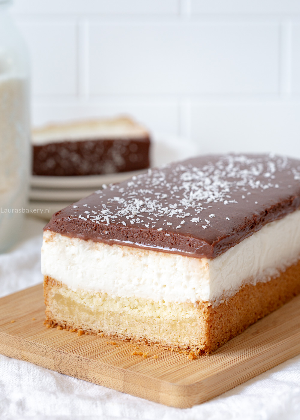 Bounty sloffentaart met kokosspijs