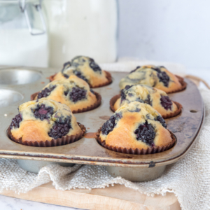Citroen muffins met bramen