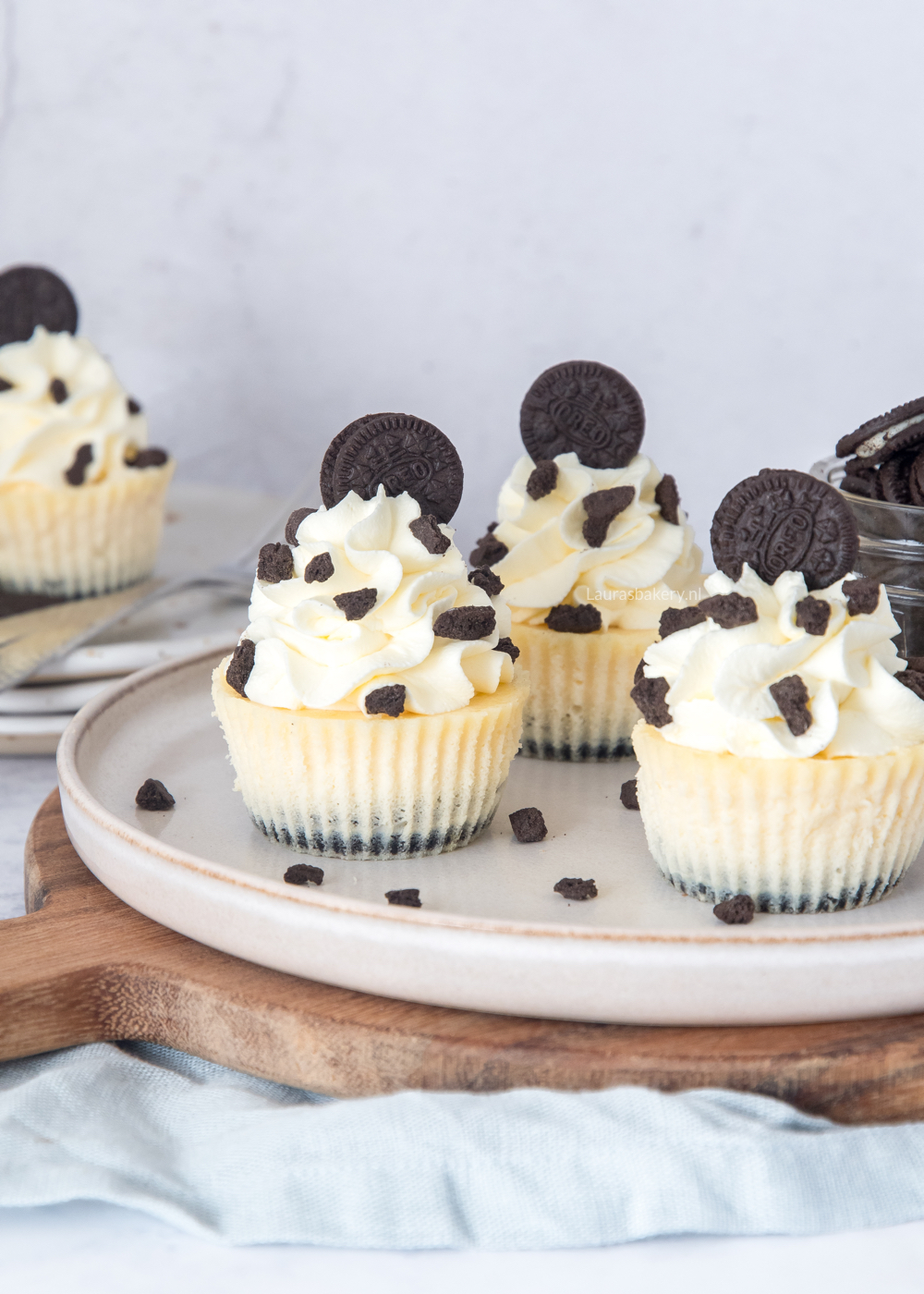 Mini Oreo cheesecakes