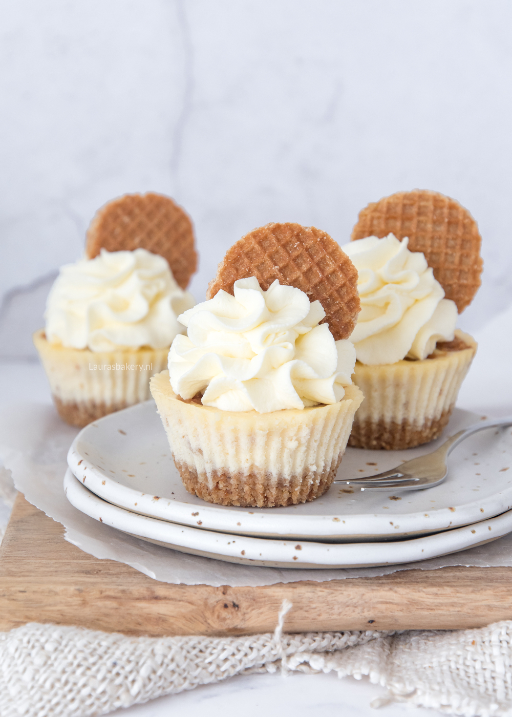 lekkere mini stroopwafel cheesecakes