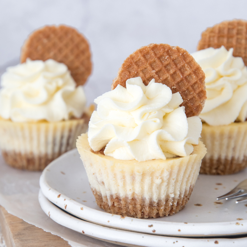 Mini stroopwafel cheesecakes