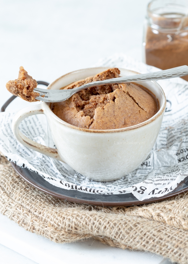 Speculaas mug cake voor in de oven