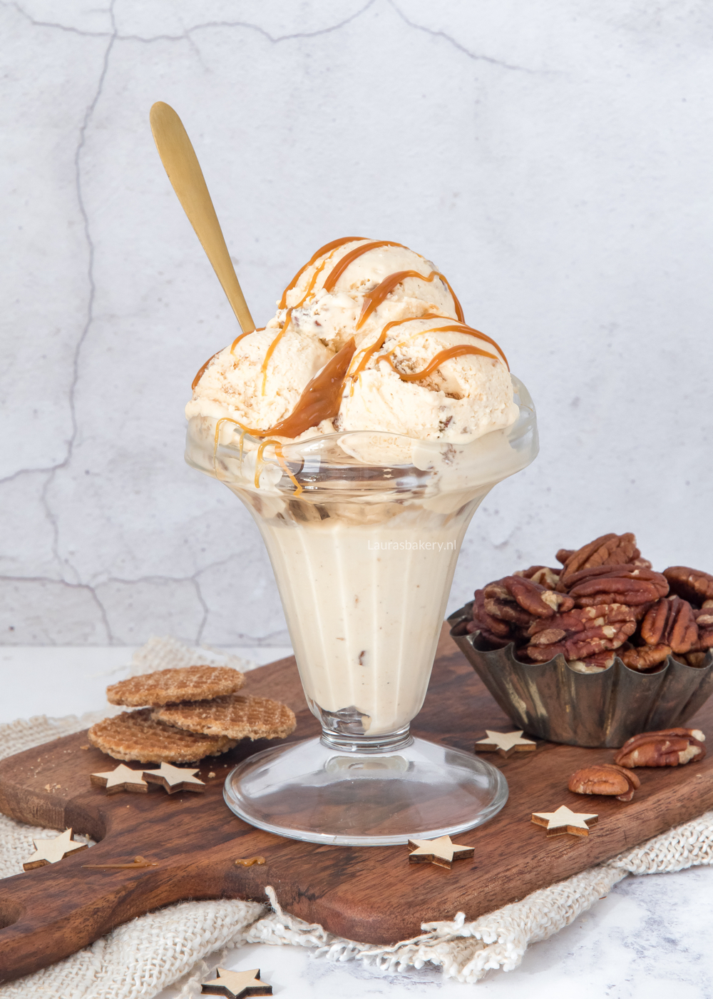 Stroopwafel-pecan karamelijs-1a