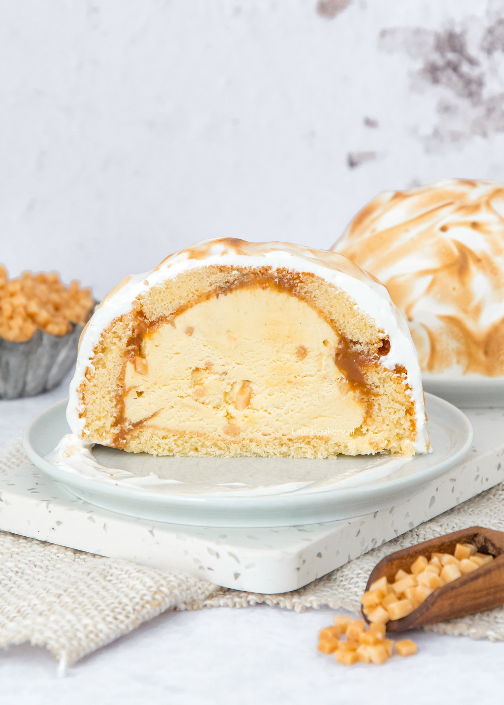 baked alaska met karamel
