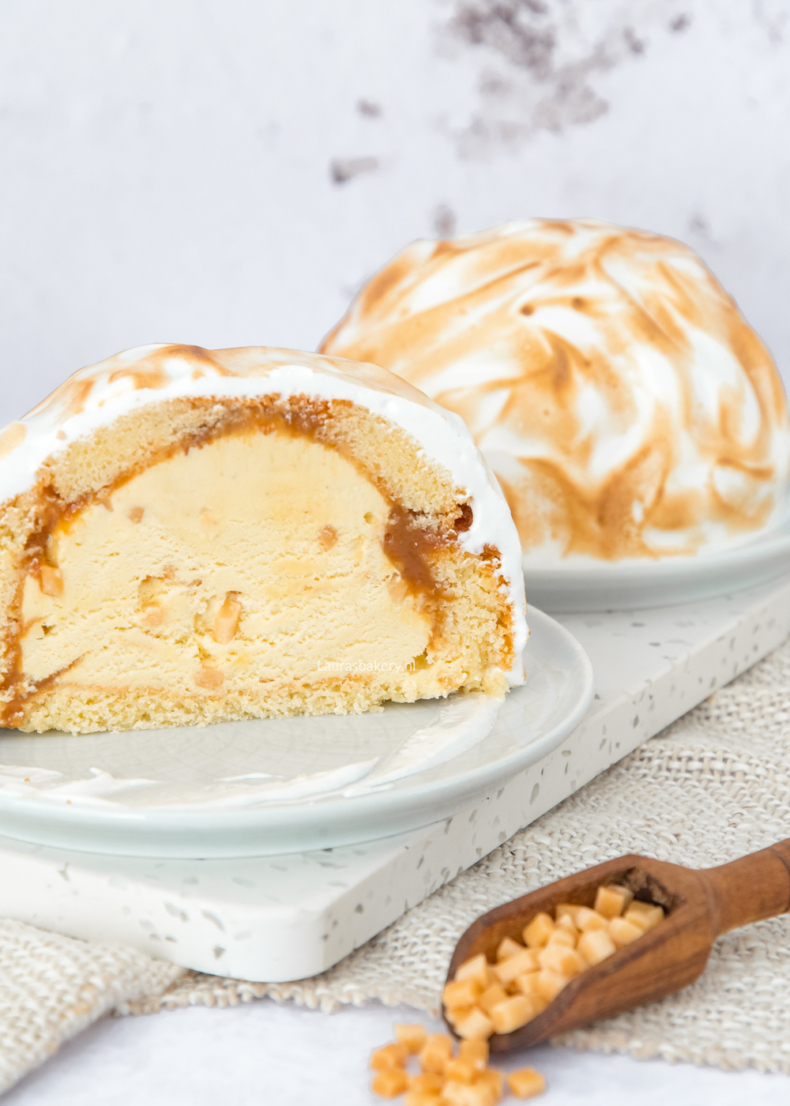 baked alaska met karamel