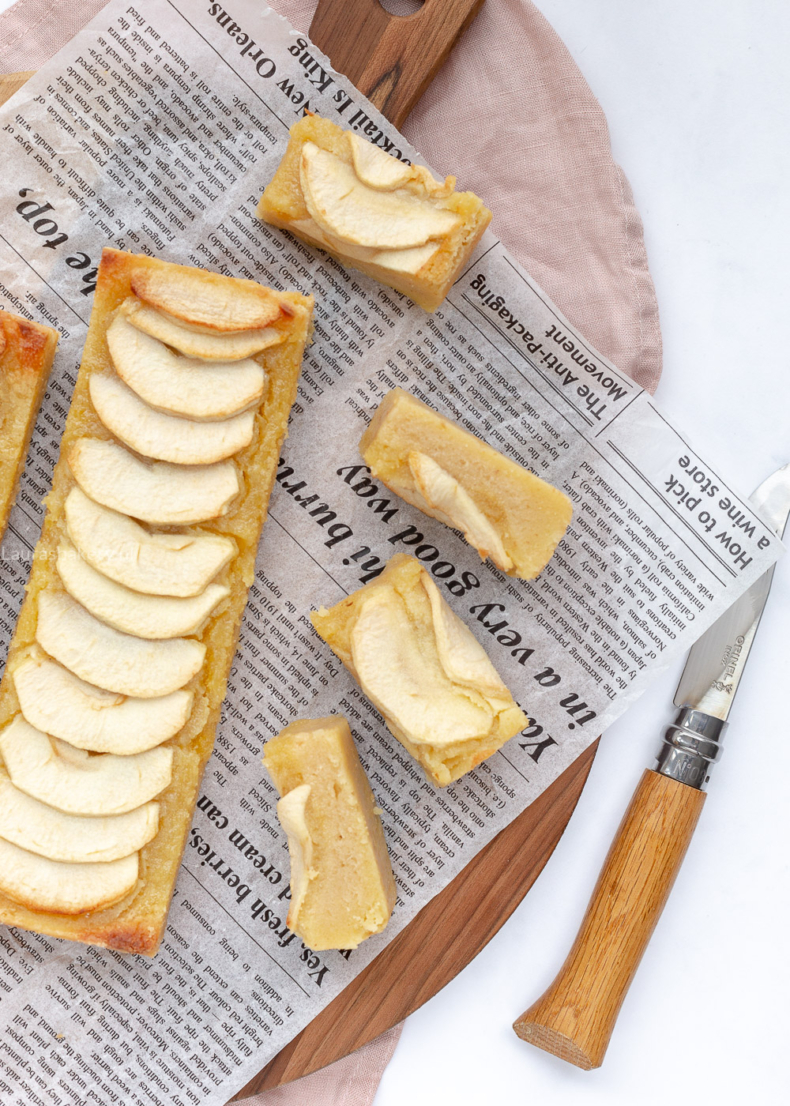 Boterkoek met appel en amandelspijs