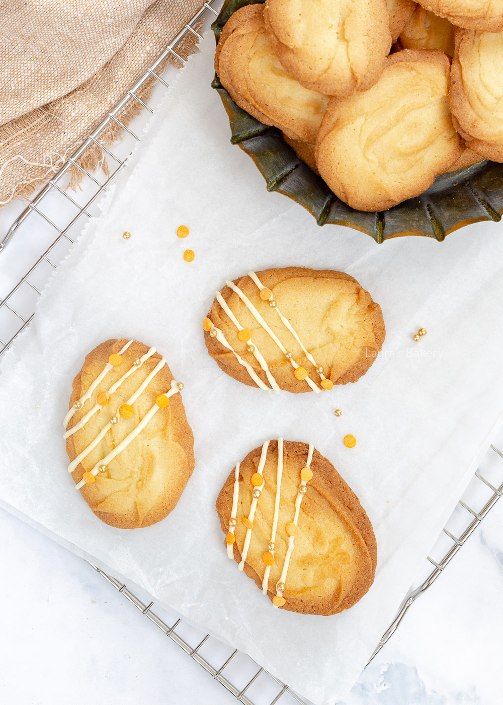 Sprits koekjes met sinaasappel bakken