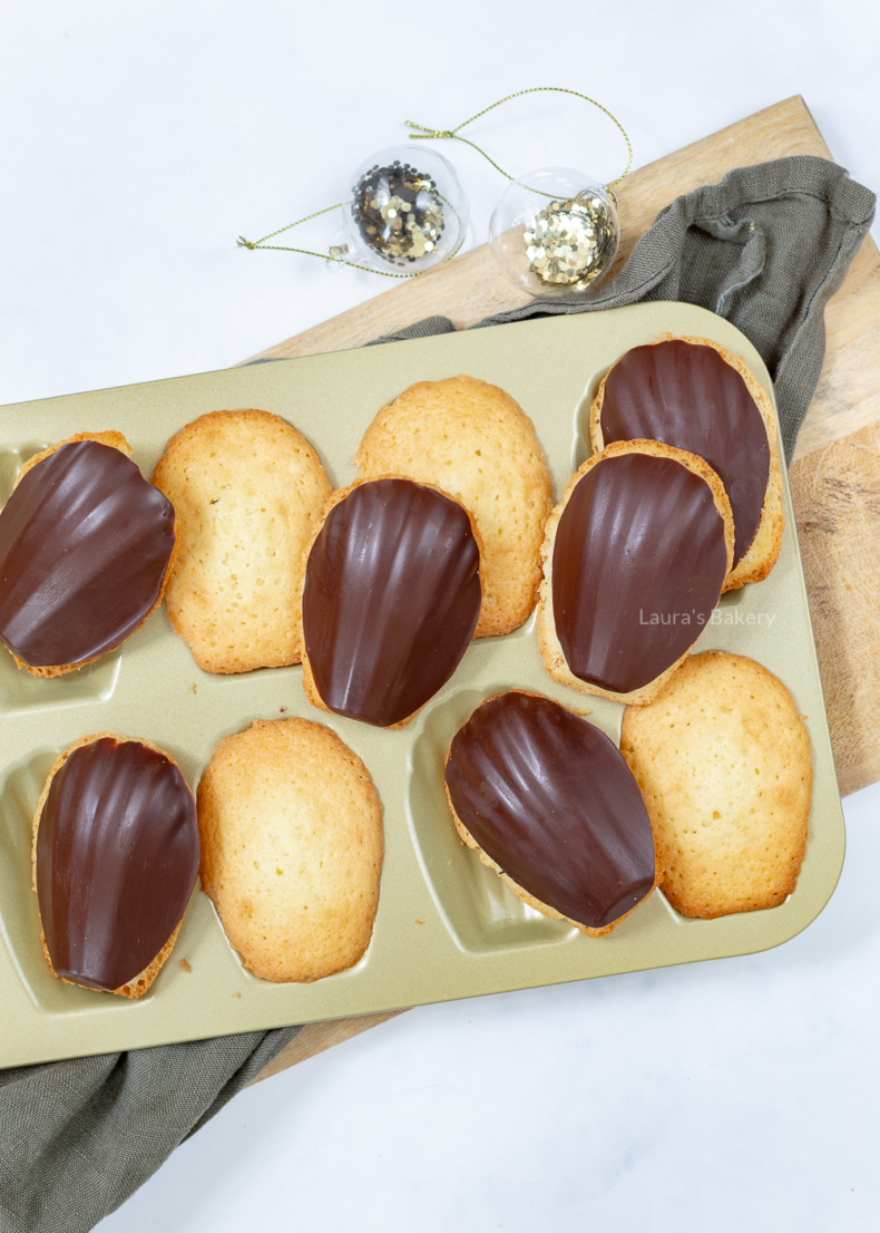Madeleines met chocolade