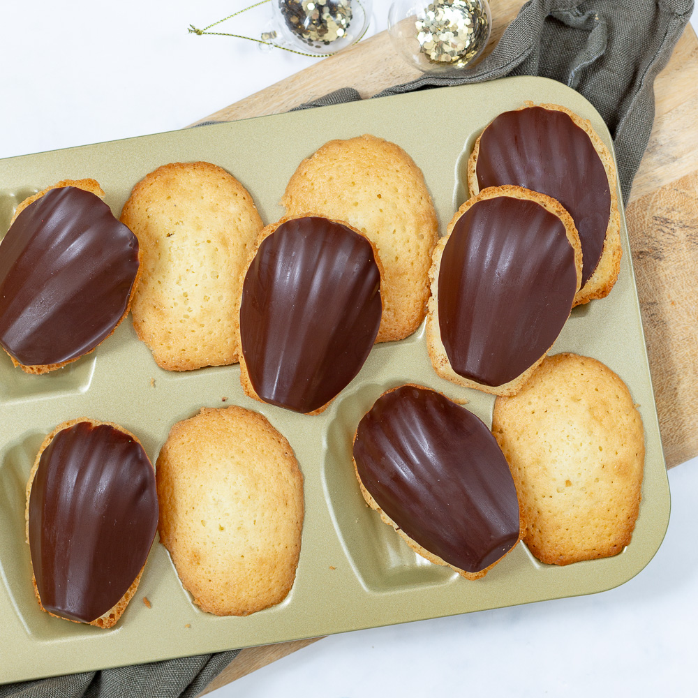 Madeleines met chocolade recept