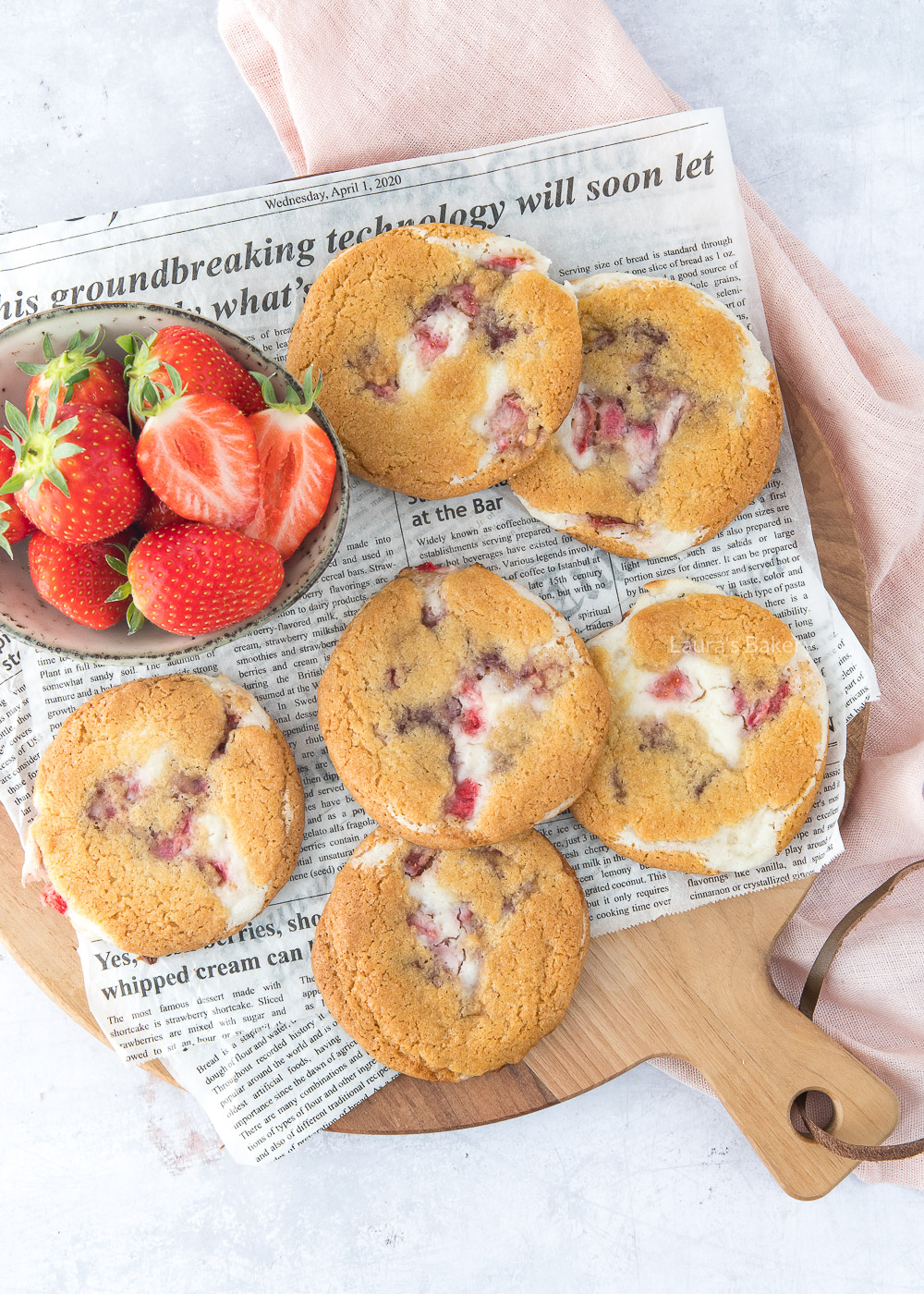 Aardbeien cheesecake koekjes WM-1