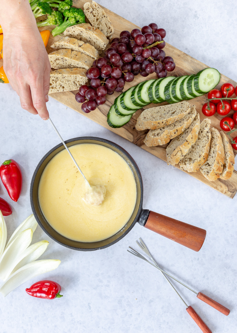 Kaasfondue zonder alcohol