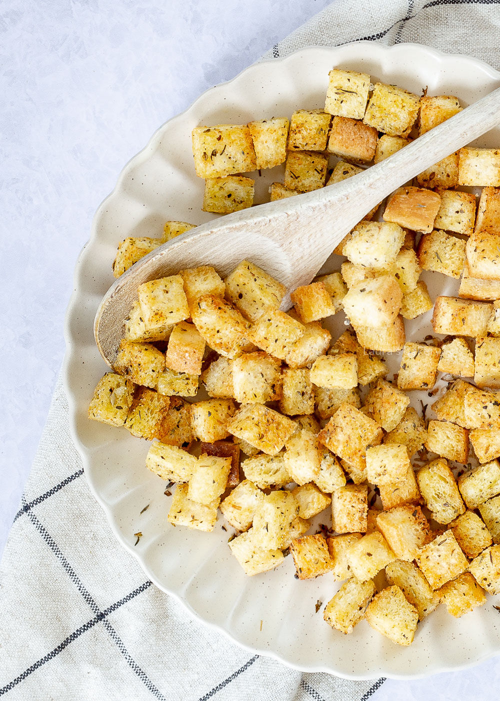 Croutons in de oven