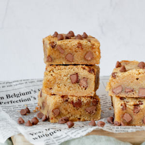 smeuïge blondies met chocolade