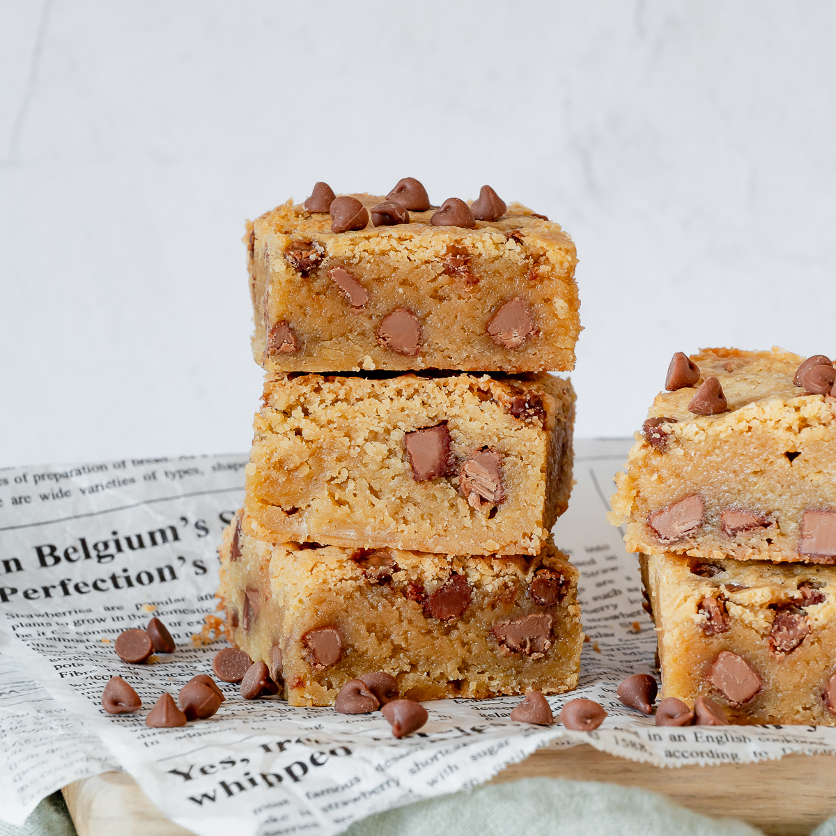 smeuïge blondies met chocolade