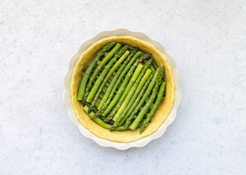 Asperge quiche maken
