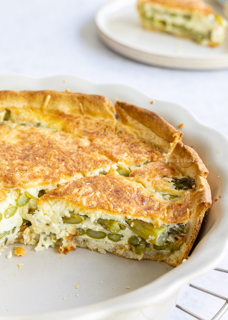 Vegetarische quiche met asperges en tijm