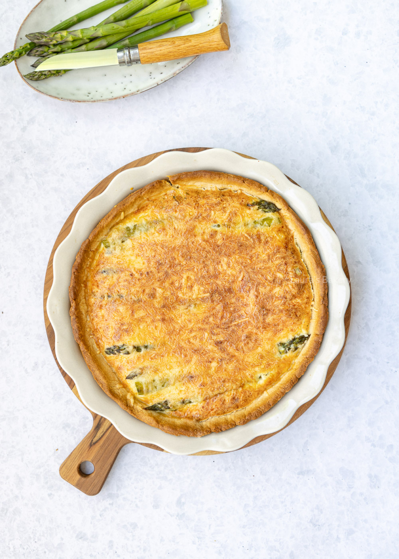 Groene asperge quiche
