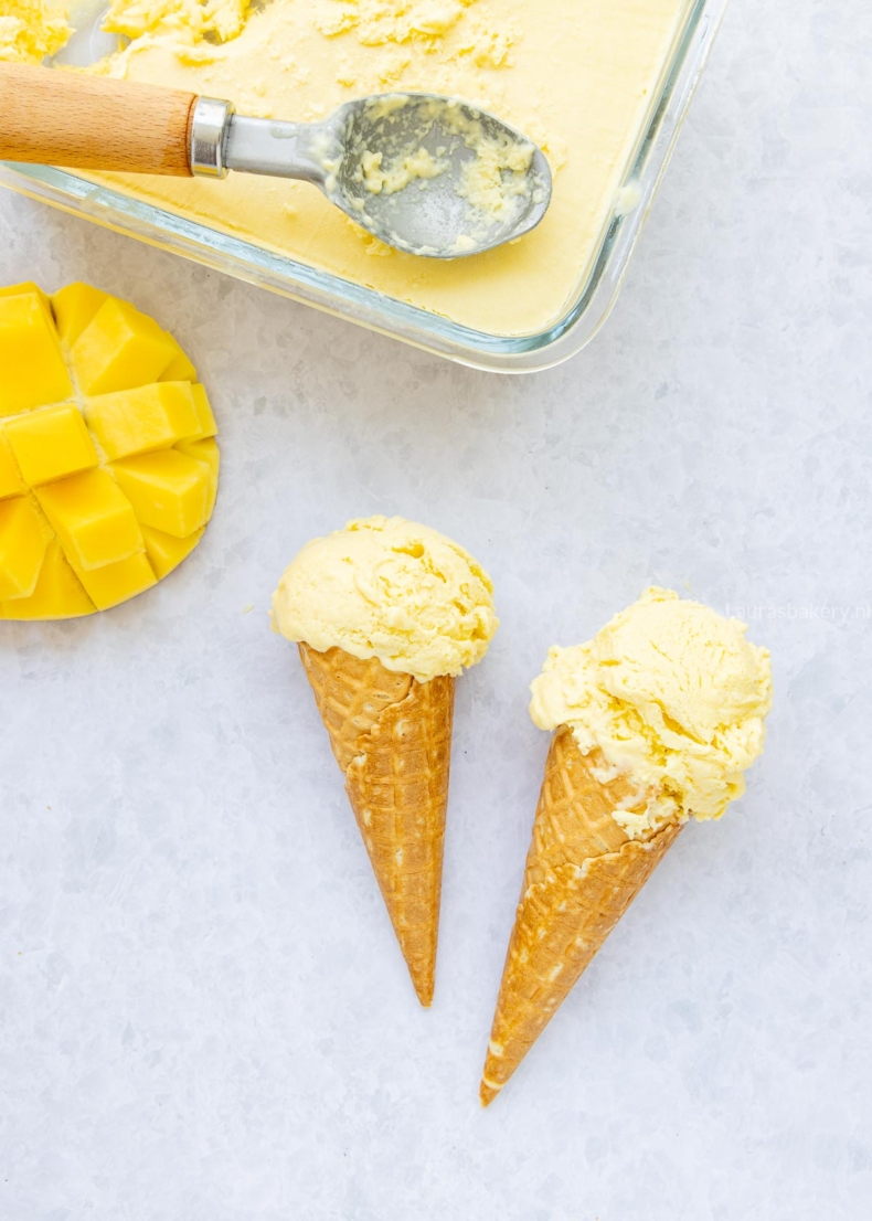 Mango ijs maken