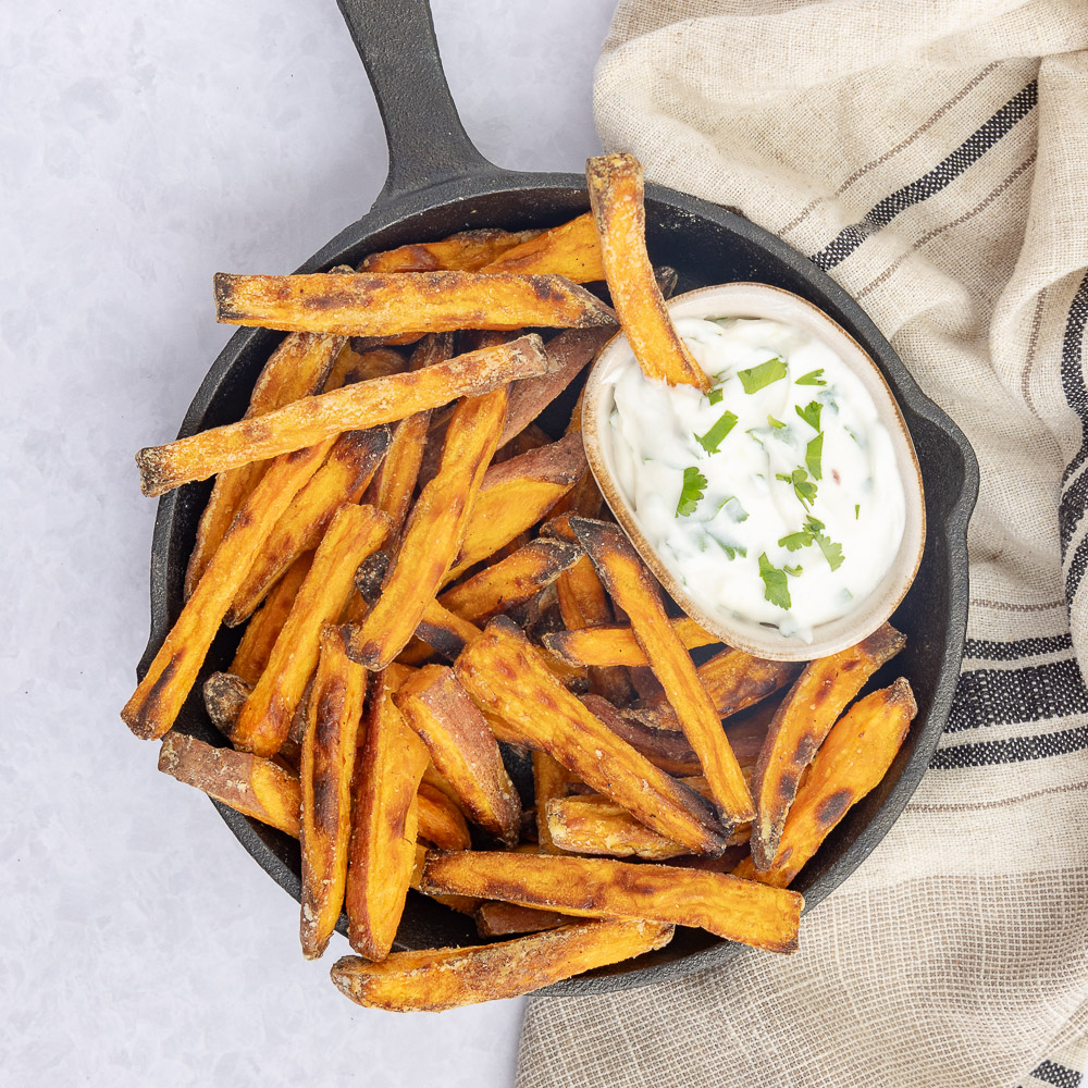 Zoete aardappel friet recept