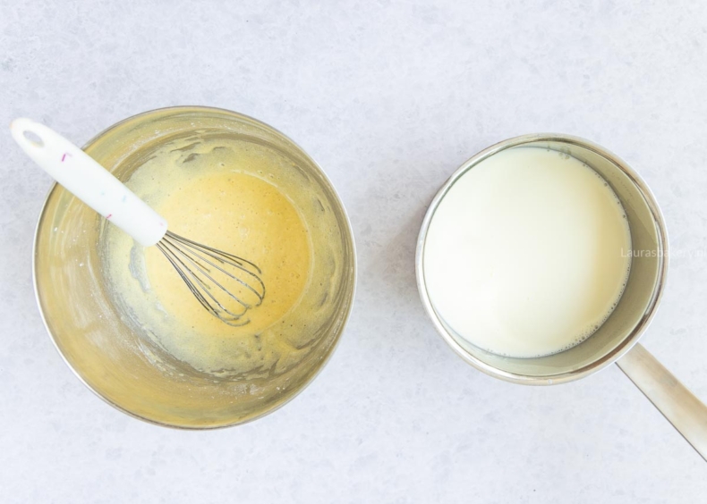 Vanillevla maken met eieren en melk