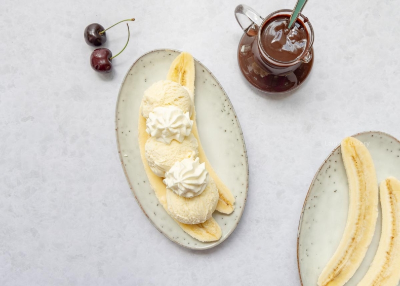 Bananensplit ijs