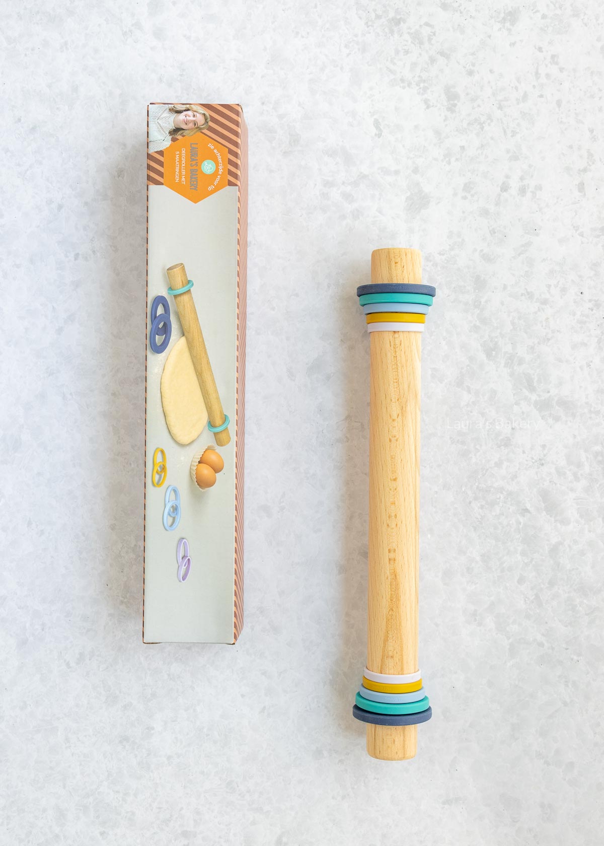 Deegroller met maatringen herfstcollectie 2025 Laura's Bakery Kruidvat