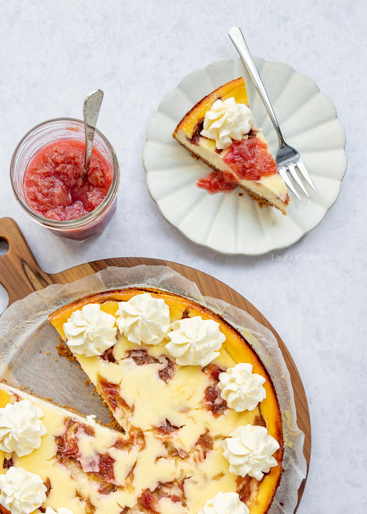 Rabarber cheesecake met compote