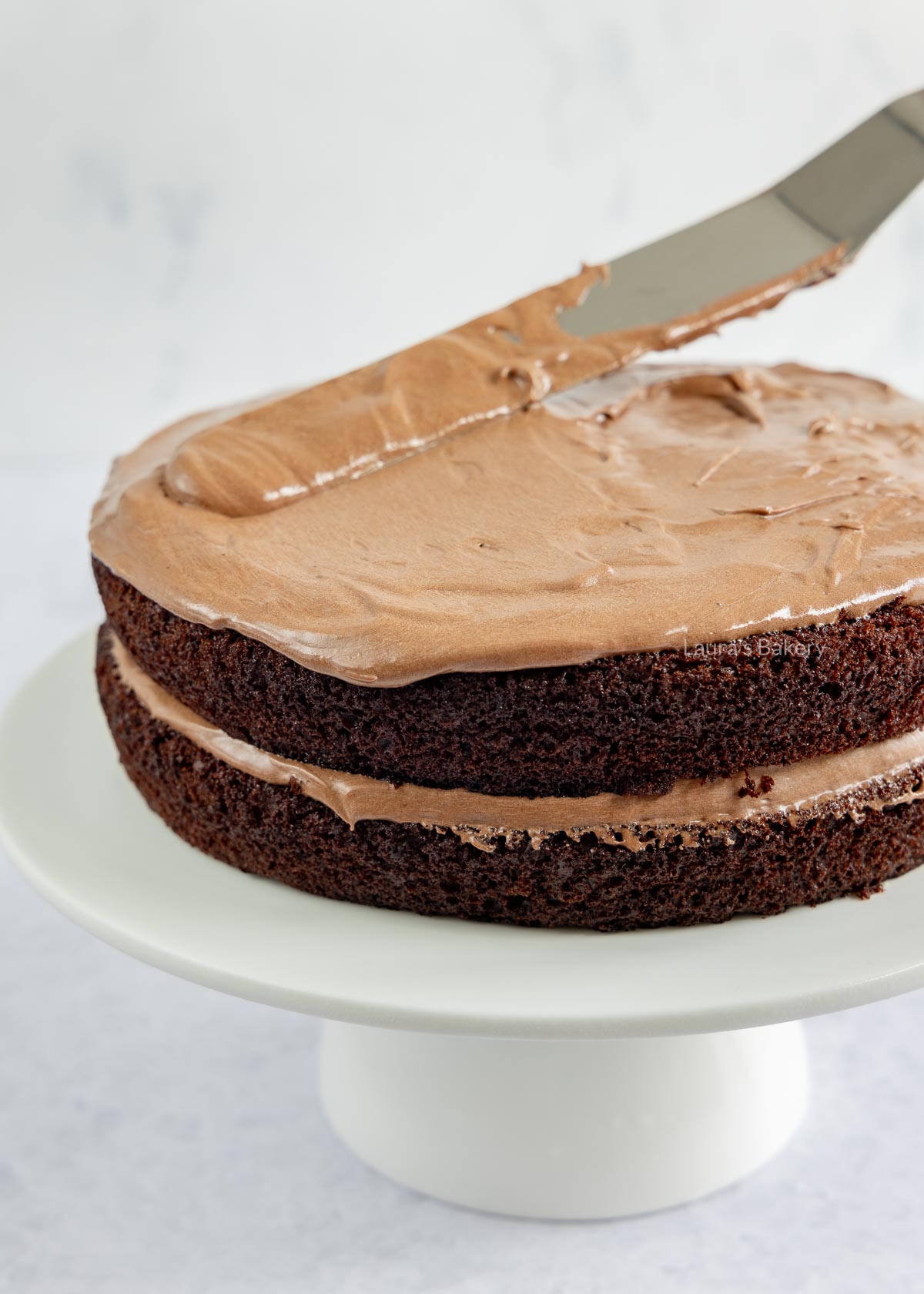 Chocolade botercrème als taartvulling