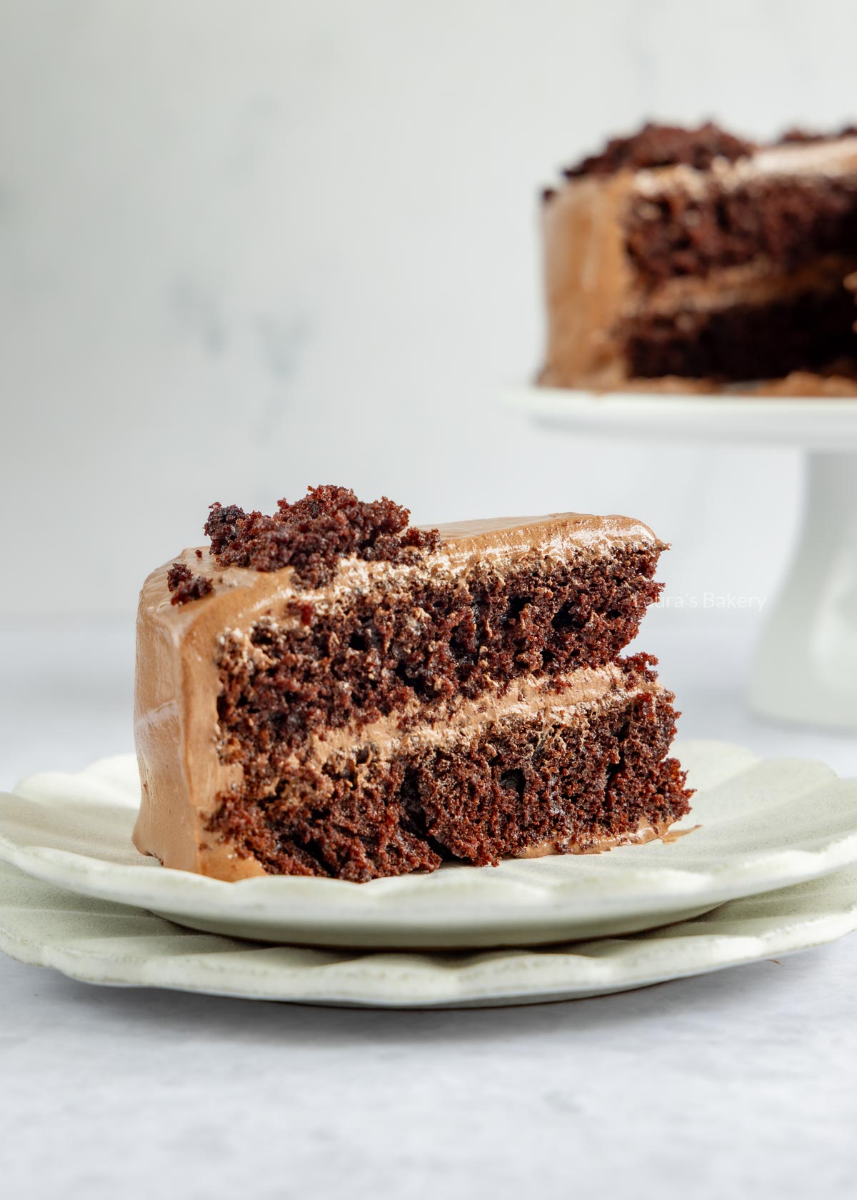 Punt chocoladetaart met chocolade botercrème