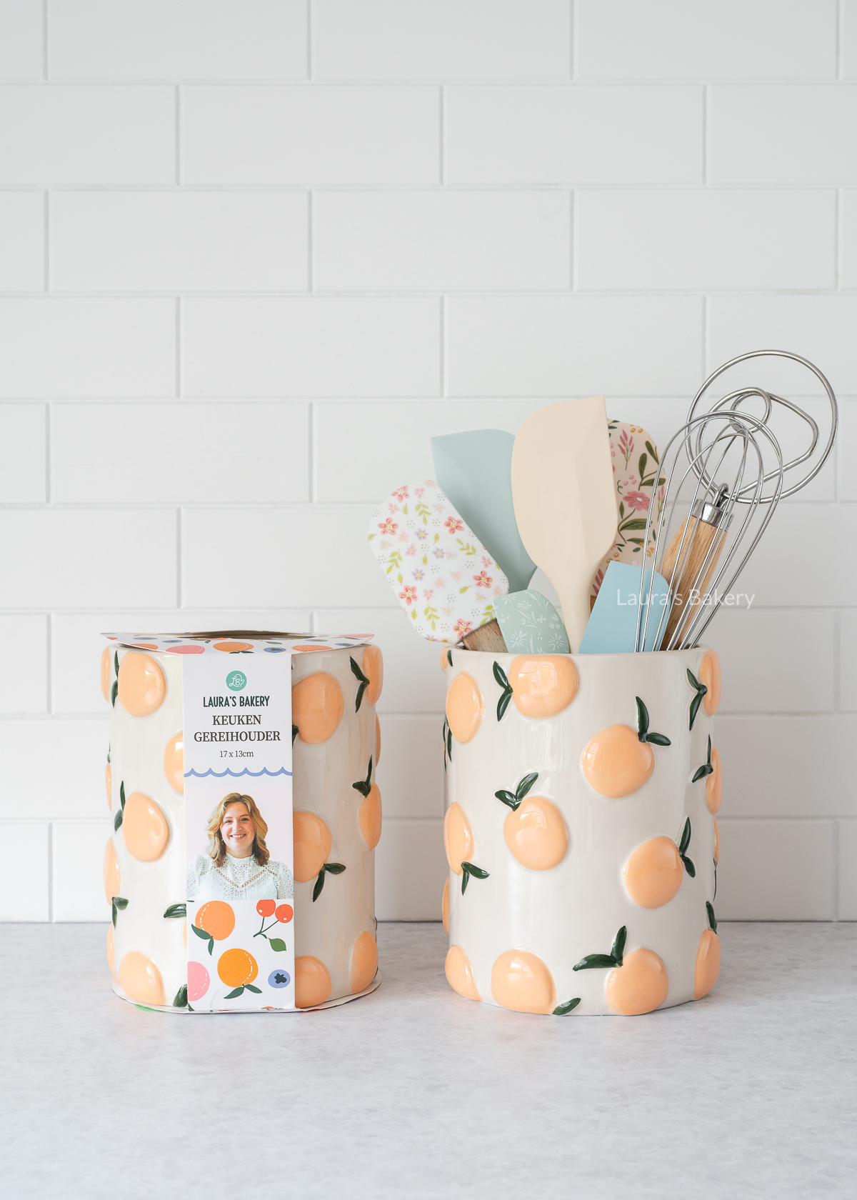 spatelpot met perziken